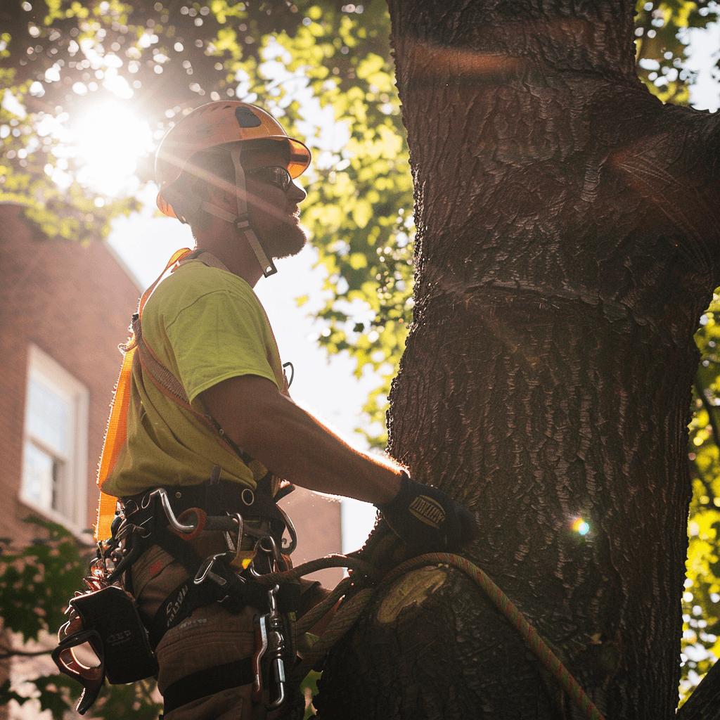 tanguylplufor_photo_of_an_arborist_on_a_nice_tree_sunlight_stre_eb230aa4-4471-459c-a569-815e86753493
